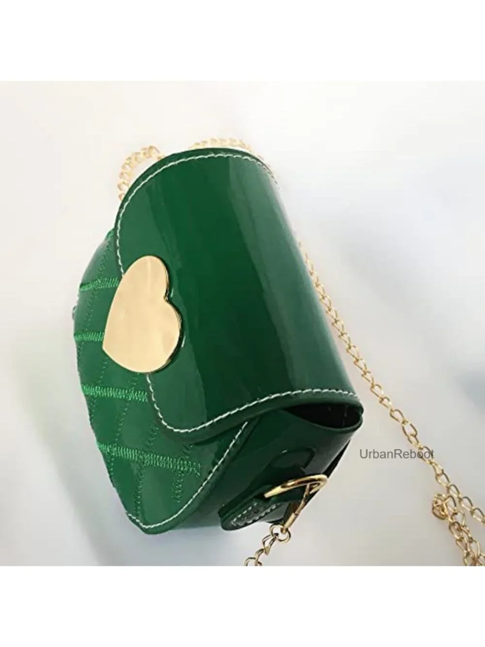 Girls Mini Saddle Bag PU Leather Crossbody Purse Detachable Chain Strap